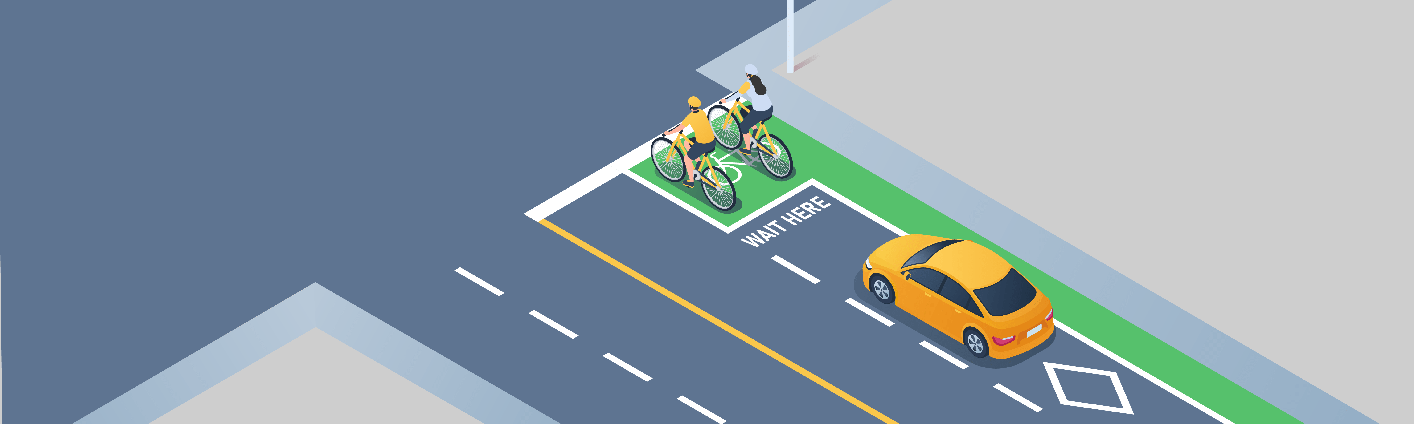 Sharing the road - What is the purpose of “bike boxes” on the road?